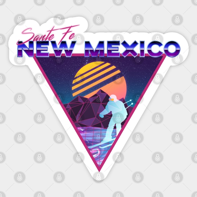 Retro Vaporwave Ski Mountain | Sante Fe New Mexico | Shirts, Stickers, and More! Sticker by KlehmInTime